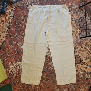 Eileen Fish Woman Wide Leg 100% Linen Pants, size 2X